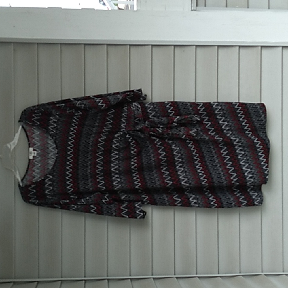 CATO Women Dress with Designs and Belt to Match